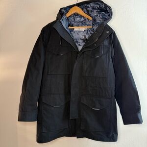 Coach 3-IN-1 PARKA Black Shell Blue Lining Size Medium